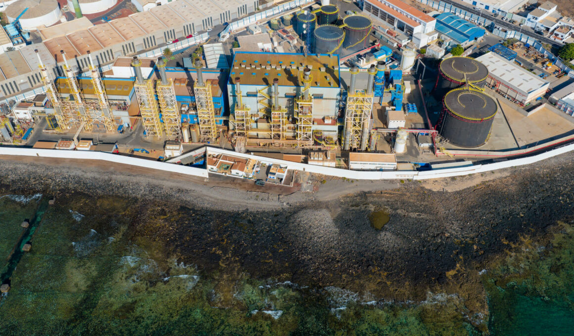 A water processing facility.