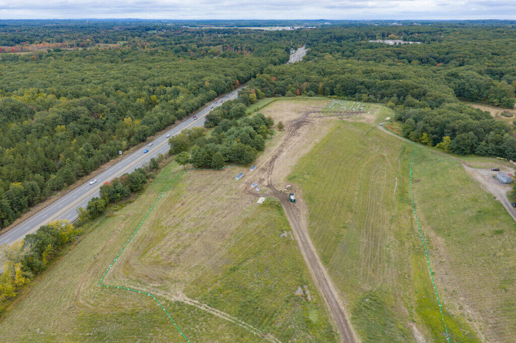 The familiar rows of solar panels on the former town landfill came down recently to make way for higher-efficiency replacements. Photo: Carl Calabria/The Concord Bridge
