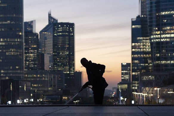 The La Defense business district in Paris. A sell-off in global debt has fuelled a rout that’s hitting harder and faster in France than anyone expected. 